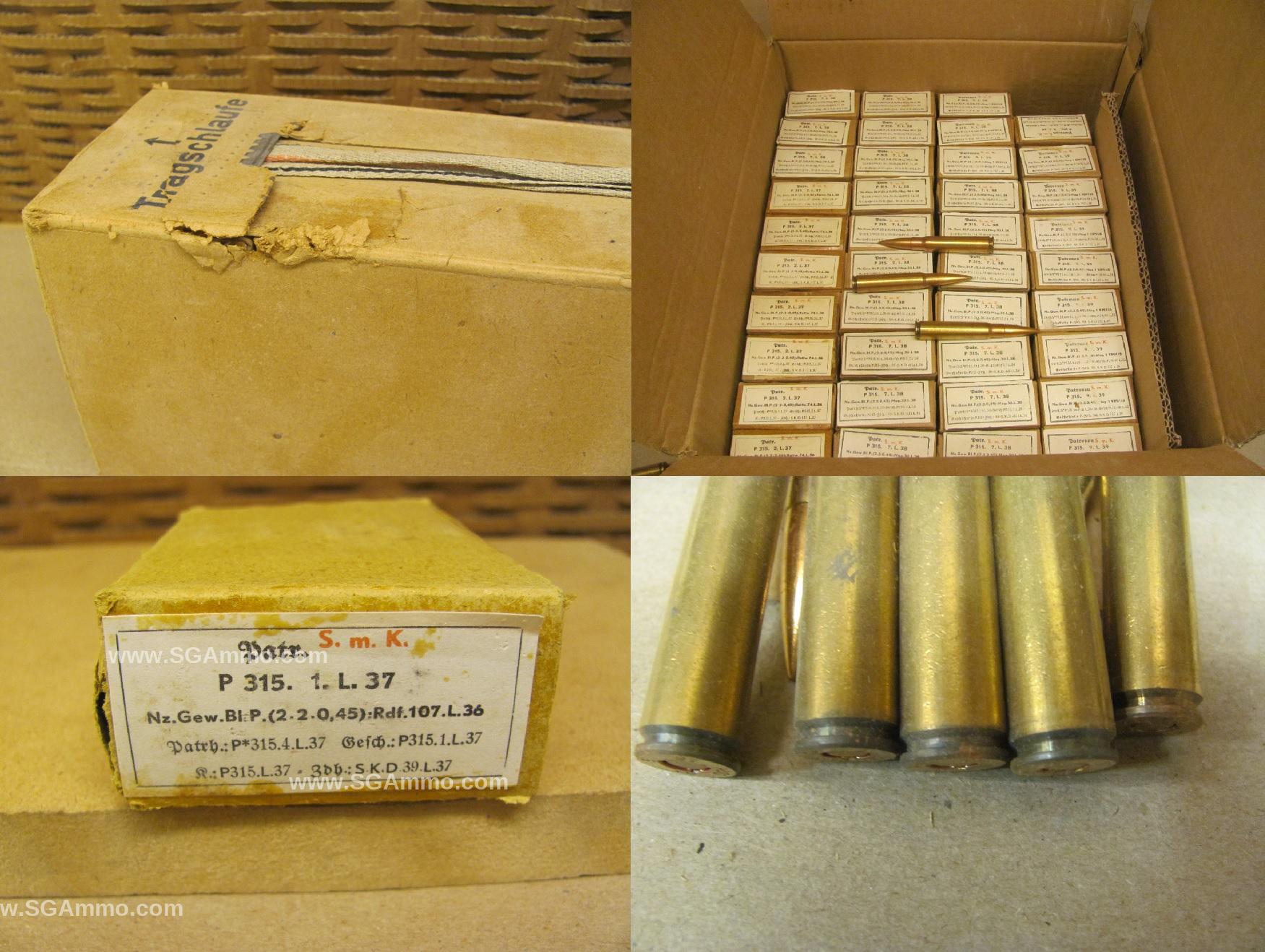 300 Round Pack - 8mm Mauser SMK AP WWII Vintage German Ammo For Collector Purposes - Read Description - Sold As-is